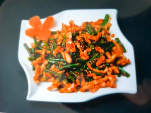 Shredded chck with long beans